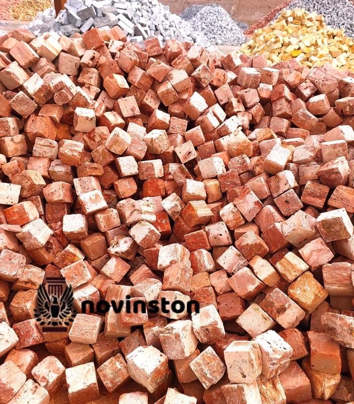 سنگ کوبیک تراورتن قرمز؛ بهترین انتخاب برای سنگفرش