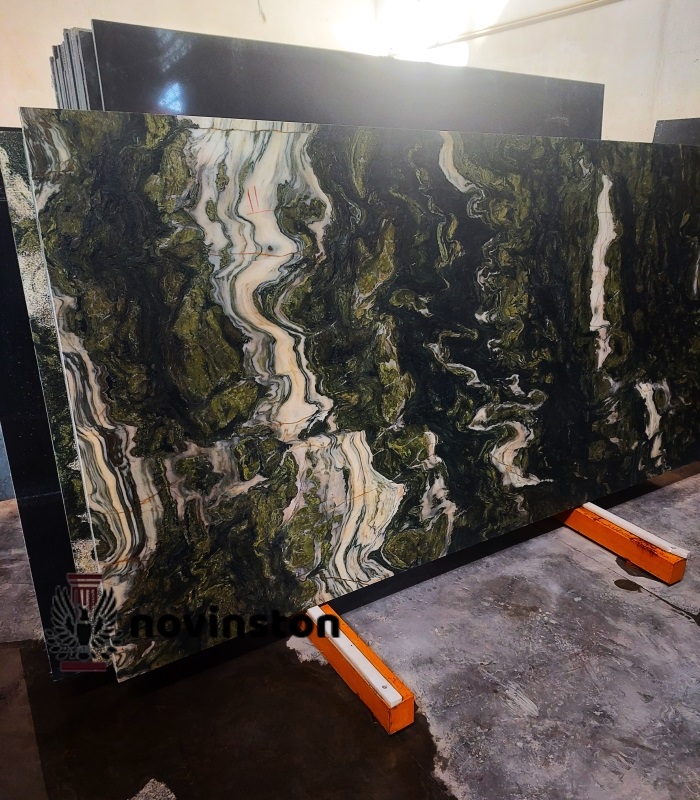 خرید اسلب گرانیت سبز چرمی با قیمتی مناسب و کیفیت بالا از نوین سنگ.